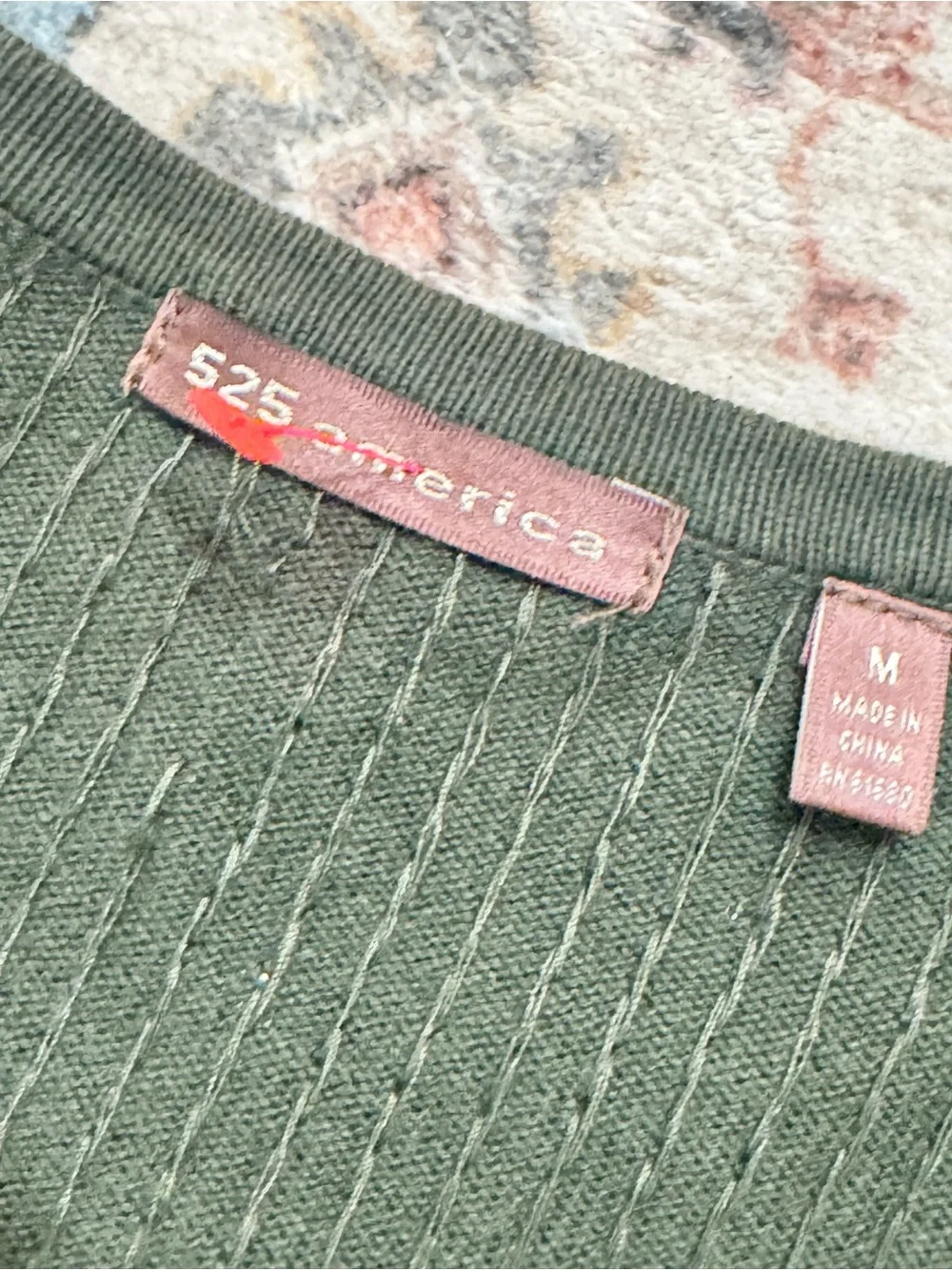 525 America Women's Gold and Olive Green Sequin Cardigan Sz M